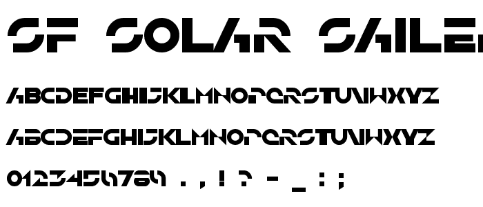 SF Solar Sailer Bold font